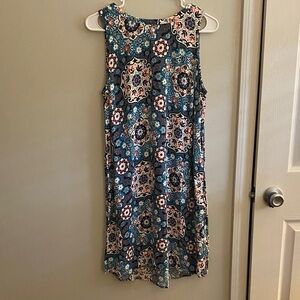 LOFT Multicolor Floral Pattern Dress